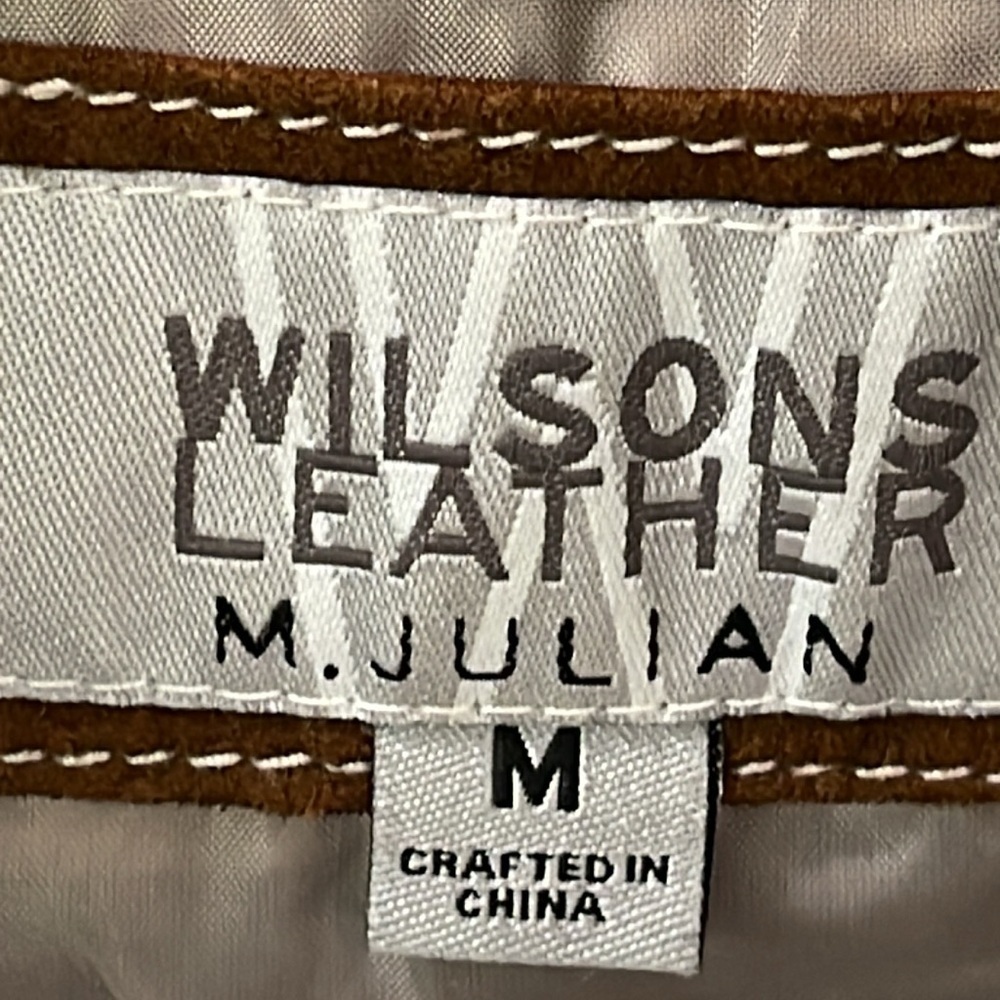 Wilson's Leather Jacket chocolate Brown Suede Size Medium Men's Vintage - Picture 11 of 16